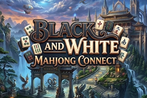 Schwarz-Weiß Mahjong Connect